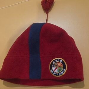 Polo by Ralph Lauren Red and Blue Fleece Hat